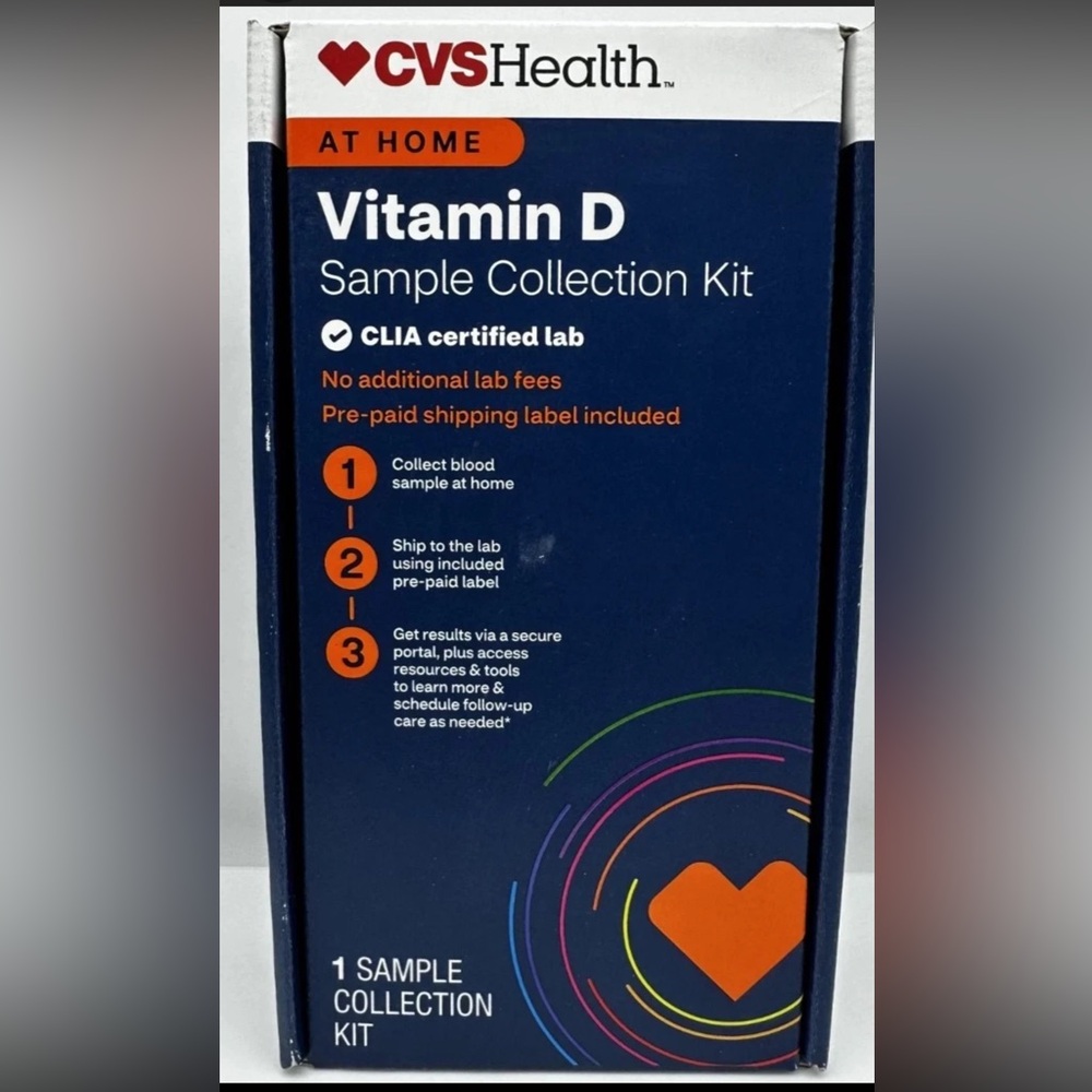NEW/SEALED CVS At Home‎ Health VITAMIN D Test Sample Kit NO LAB FEES - EXP 5/27
